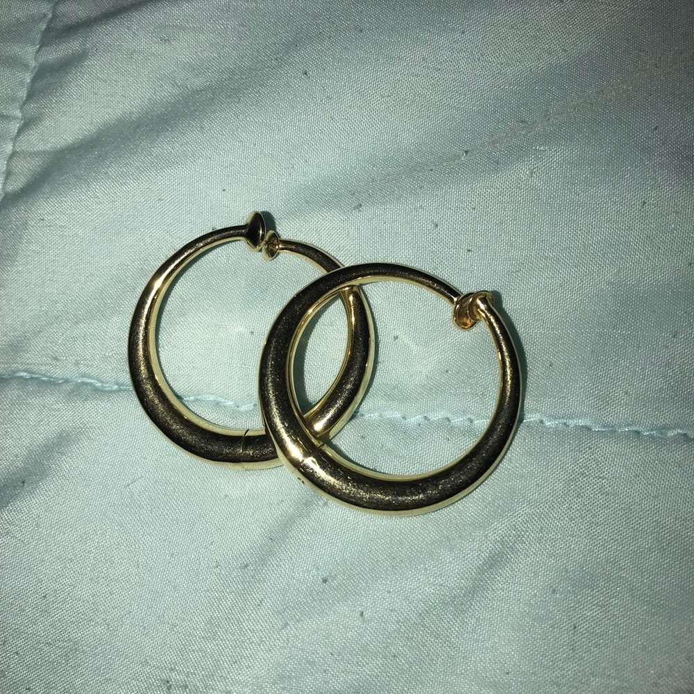 Gold hoop earrings